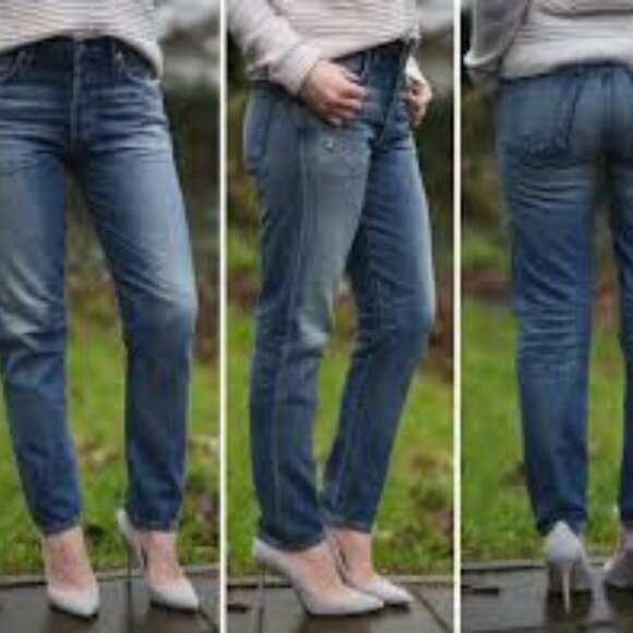 NWT CITIZENS OF HUMANITY Jeans Liya High Rise Classic Fit Crop Women's Size 24 - Picture 1 of 12